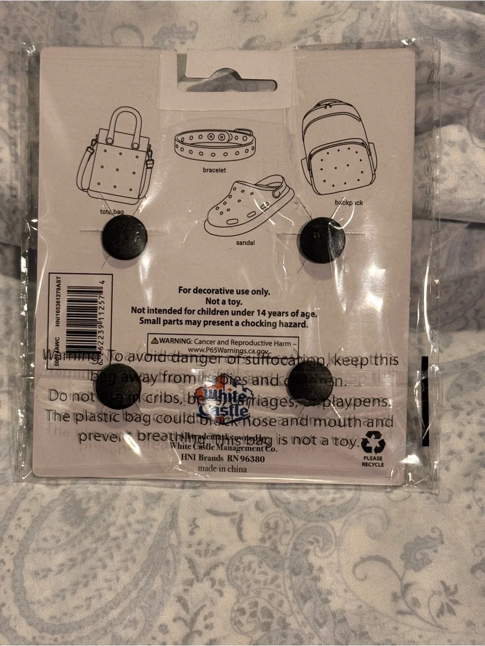 White Castle Shoe Charm & Boxer Set